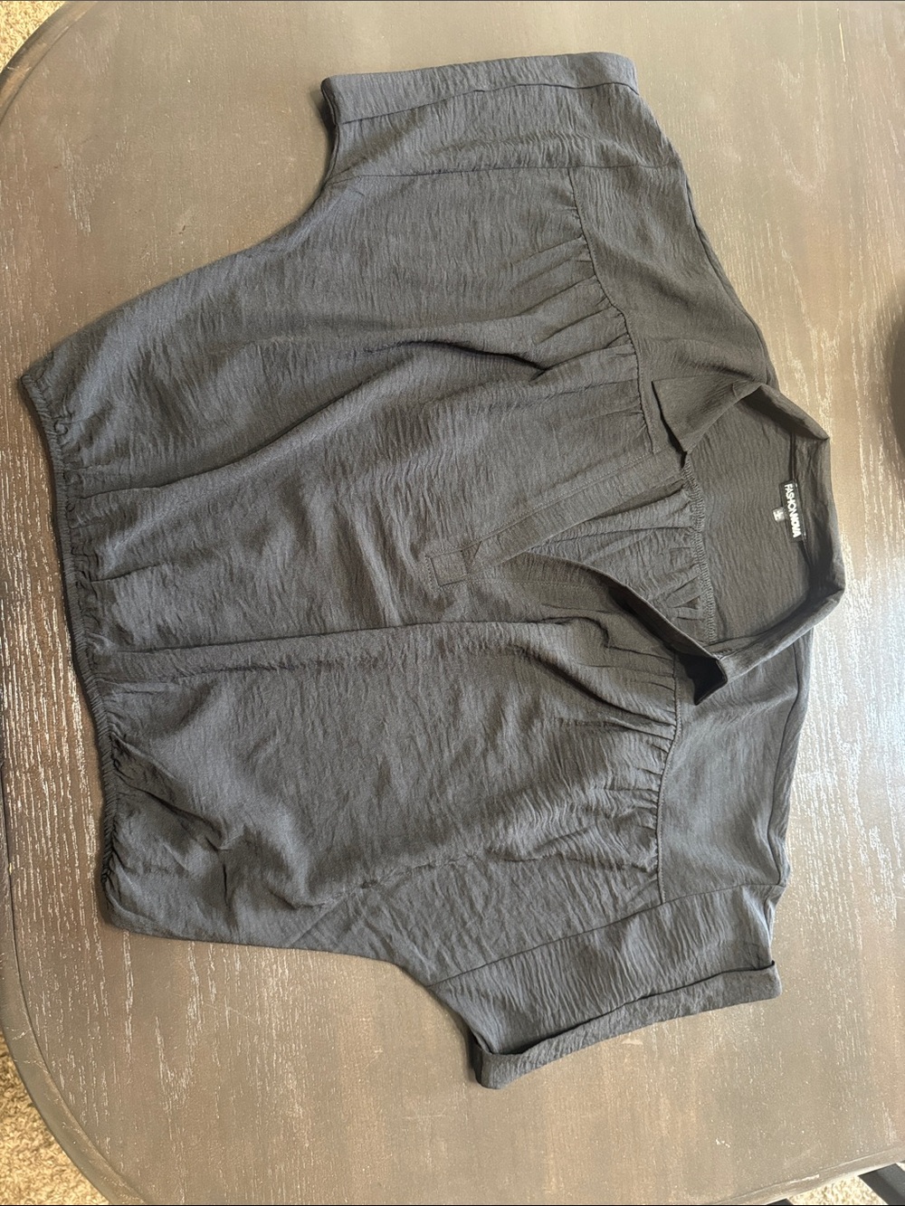 Black Textured Women’s Shorts - Brand
